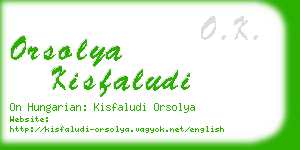 orsolya kisfaludi business card